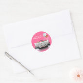 Sticker Rond Just Married (personnalisable) (Enveloppe)