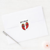 Sticker Rond Juste Chillin Funny Red Hot Chili Peppers Pun (Enveloppe)