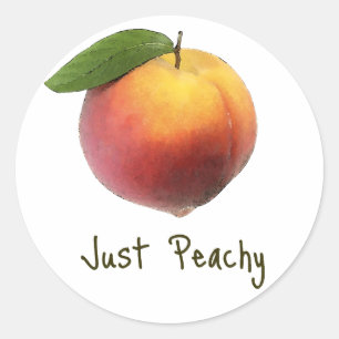 Sticker Rond Juste couleur pêche