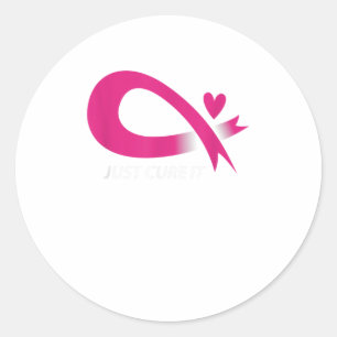 Sticker Rond Juste Cure It Pink Break Sensibilisation au cancer