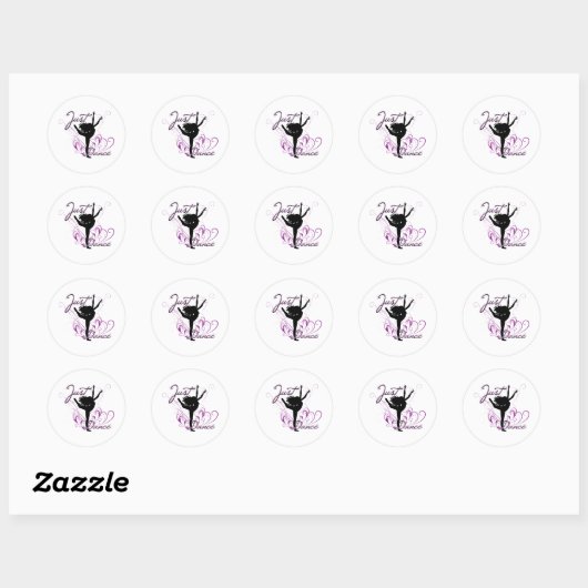 Sticker Rond Juste danser (Feuille)
