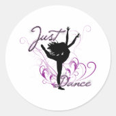 Sticker Rond Juste danser (Devant)