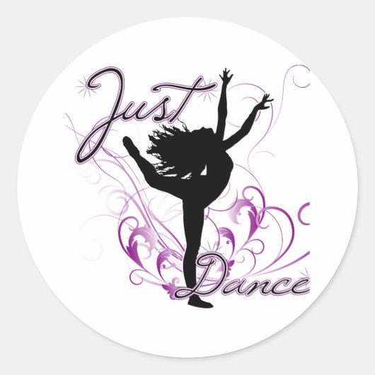 Sticker Rond Juste danser (Devant)
