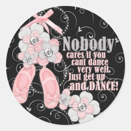 Sticker Rond Juste danser (Devant)