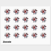 Sticker Rond Juste de la vache (Feuille)