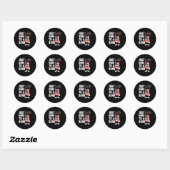 Sticker Rond Juste ici pour exploser drôle de fusée de feu d'ar (Feuille)