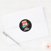Sticker Rond Juste Jammin Funny Rocker Jam Pun Dark BG (Enveloppe)