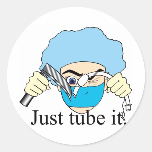 Sticker Rond Juste le tube (Devant)