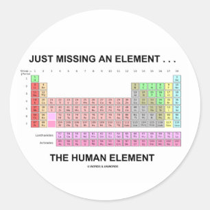 Sticker Rond Juste Manquant Un Élément ... L'élément humain