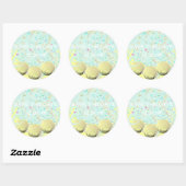 Sticker Rond Juste Mariage de plage (Feuille)