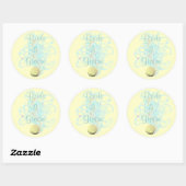 Sticker Rond Juste Mariage de plage (Feuille)