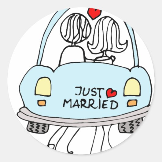 Sticker Rond Juste marié (Devant)