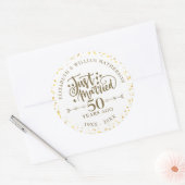 Sticker Rond Juste marié 50ème anniversaire de Mariage (Enveloppe)