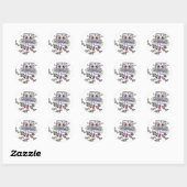Sticker Rond Juste Marié Gay Faveurs Mariage (Feuille)