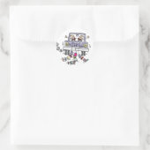 Sticker Rond Juste Marié Gay Faveurs Mariage (Sac)