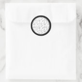Sticker Rond Juste Noté Blanc (Sac)