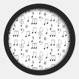 Sticker Rond Juste Noté Blanc