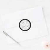 Sticker Rond Juste Noté Blanc (Enveloppe)