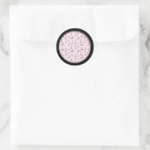 Sticker Rond Juste Noté rose (Sac)