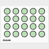 Sticker Rond Juste noté vert (Feuille)