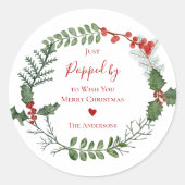 Sticker Rond Juste Pappé par pour vous souhaiter Joyeux Noël (Devant)