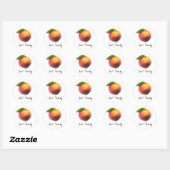 Sticker Rond Juste Peachy (Feuille)