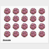 Sticker Rond Juste Peachy (Feuille)