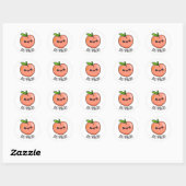 Sticker Rond Juste Peachy Funny Peach Pun (Feuille)