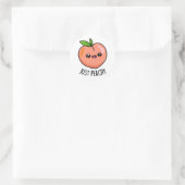 Sticker Rond Juste Peachy Funny Peach Pun (Sac)