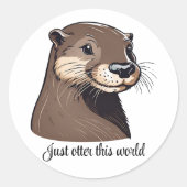 Sticker Rond Juste plus de ce monde (Devant)