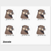 Sticker Rond Juste plus de ce monde (Feuille)