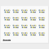 Sticker Rond Juste pour aujourd'hui Citation de Slogan Lettres (Feuille)