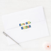 Sticker Rond Juste pour aujourd'hui Citation de Slogan Lettres (Enveloppe)