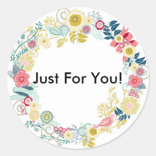 Sticker Rond Juste pour vous!