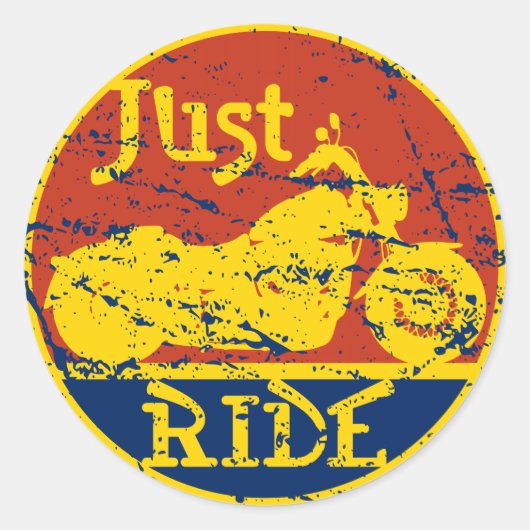 Sticker Rond Juste Ride (Devant)