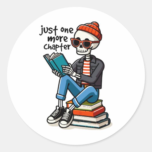 Sticker Rond Juste un chapitre de plus (Devant)