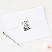 Sticker Rond Juste un chapitre de plus Renard lisant (Enveloppe)