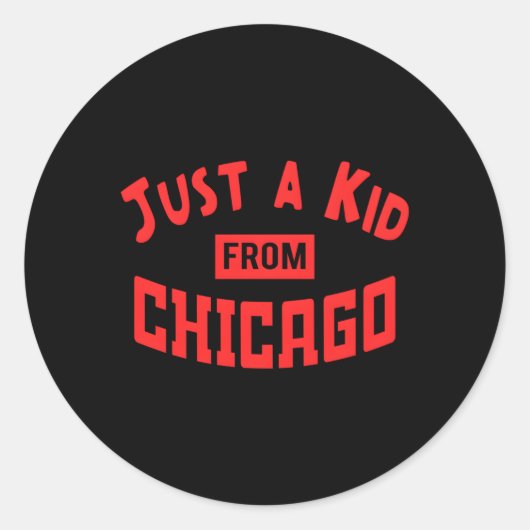 Sticker Rond Juste Un De Chicago (Devant)