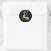 Sticker Rond Juste Un Garçon Qui Aime Les Grenouilles Grenouill (Sac)