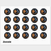Sticker Rond Juste un morphologue qui aime les chiens (Feuille)