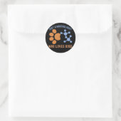 Sticker Rond Juste un morphologue qui aime les chiens (Sac)