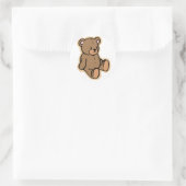 Sticker Rond Juste un ours en peluche (Sac)