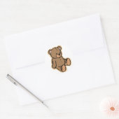 Sticker Rond Juste un ours en peluche (Enveloppe)