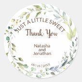 Sticker Rond Juste un peu doux Traiter les herbes Mariage Faveu (Devant)