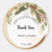 Sticker Rond Juste un peu doux Traiter Noël Mariage Faveur (Devant)