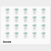 Sticker Rond Juste un peu douxTraiter GreenRoses mariage Faveur (Feuille)
