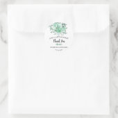 Sticker Rond Juste un peu douxTraiter GreenRoses mariage Faveur (Sac)
