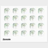 Sticker Rond Juste un peu douxTraiter Mariage EucalyptusFavoris (Feuille)