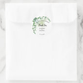 Sticker Rond Juste un peu douxTraiter Mariage EucalyptusFavoris (Sac)