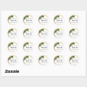 Sticker Rond Juste un peu SweetTreat Tropical Palm Mariage (Feuille)